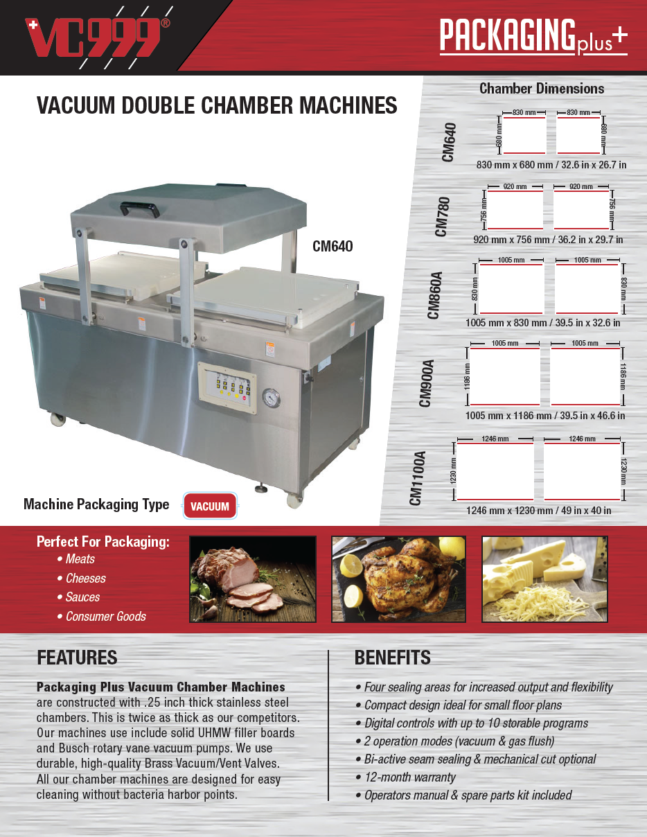 Double Chamber Vacuum Machines | VC999