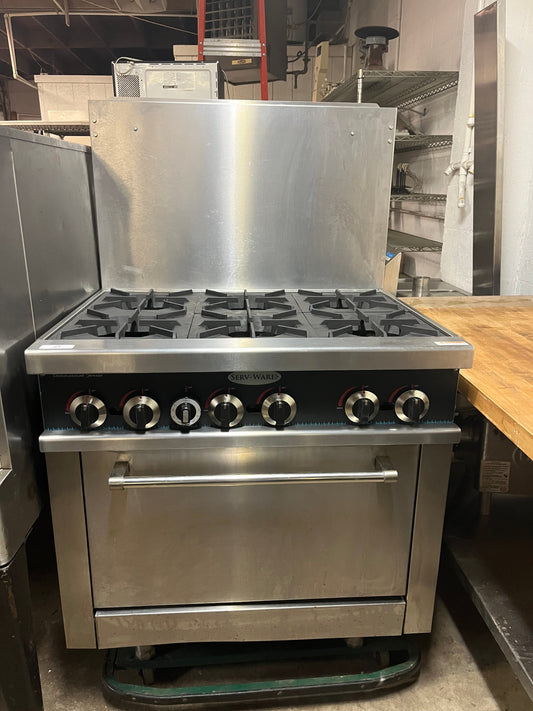 6-Burner Gas Stove/Oven Combo | Serv-Ware